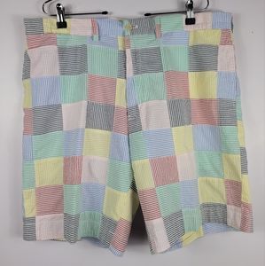Polo Golf Ralph Lauren Seersucker Patchwork Shorts Men's 38